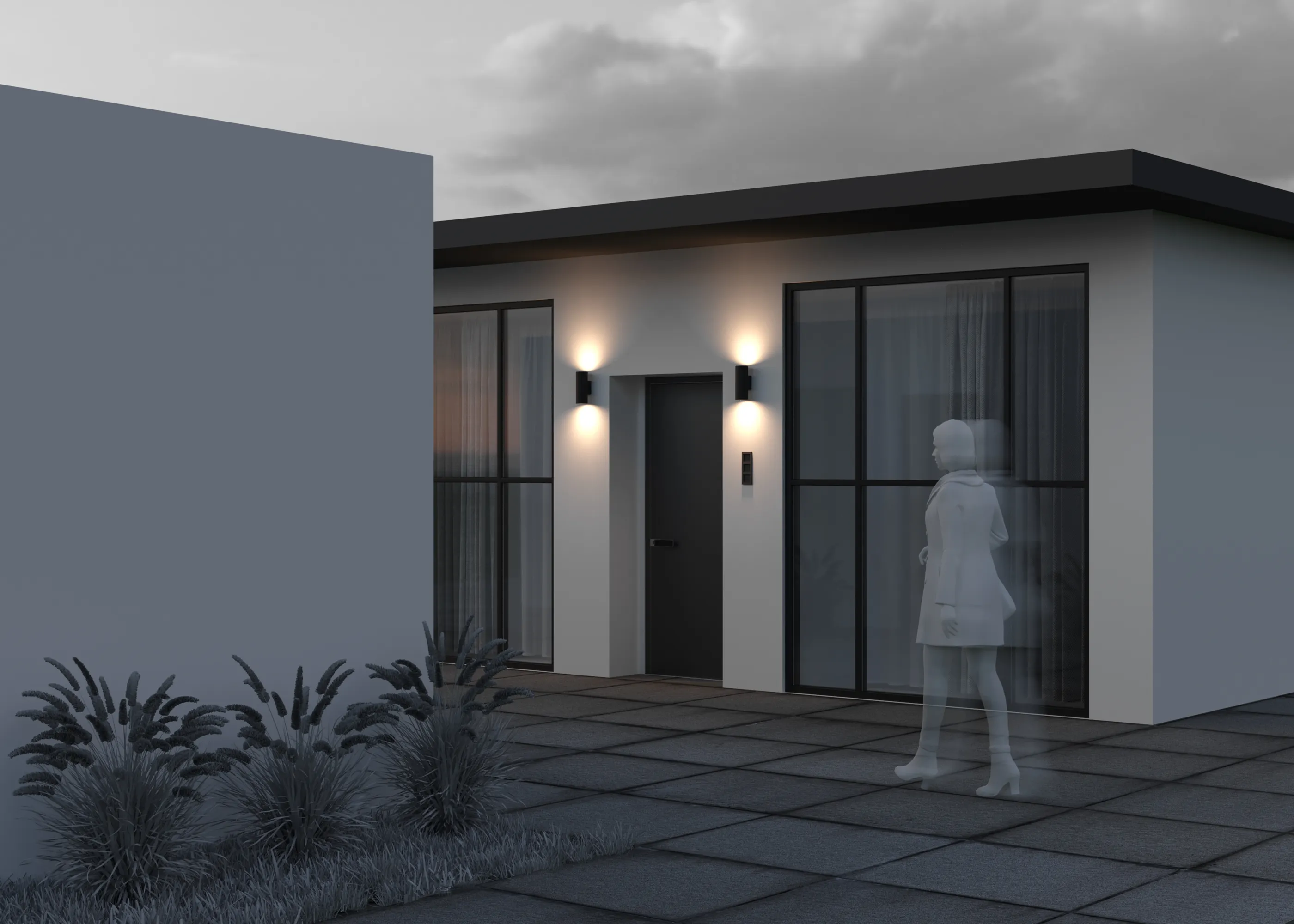 картинка Настенный светильник (бра) Outdoor O303WL-L24GF3K