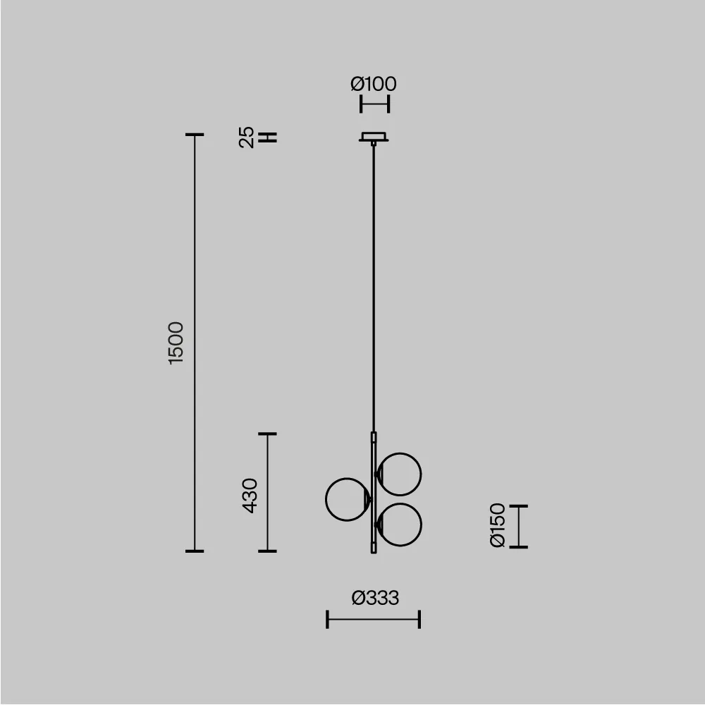 картинка Подвесной светильник Maytoni MOD048PL-03G
