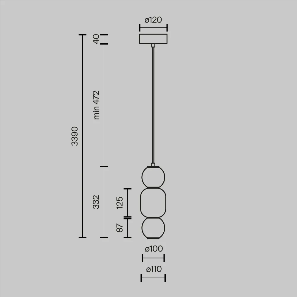 картинка Подвесной светильник Maytoni MOD273PL-L16CH3K