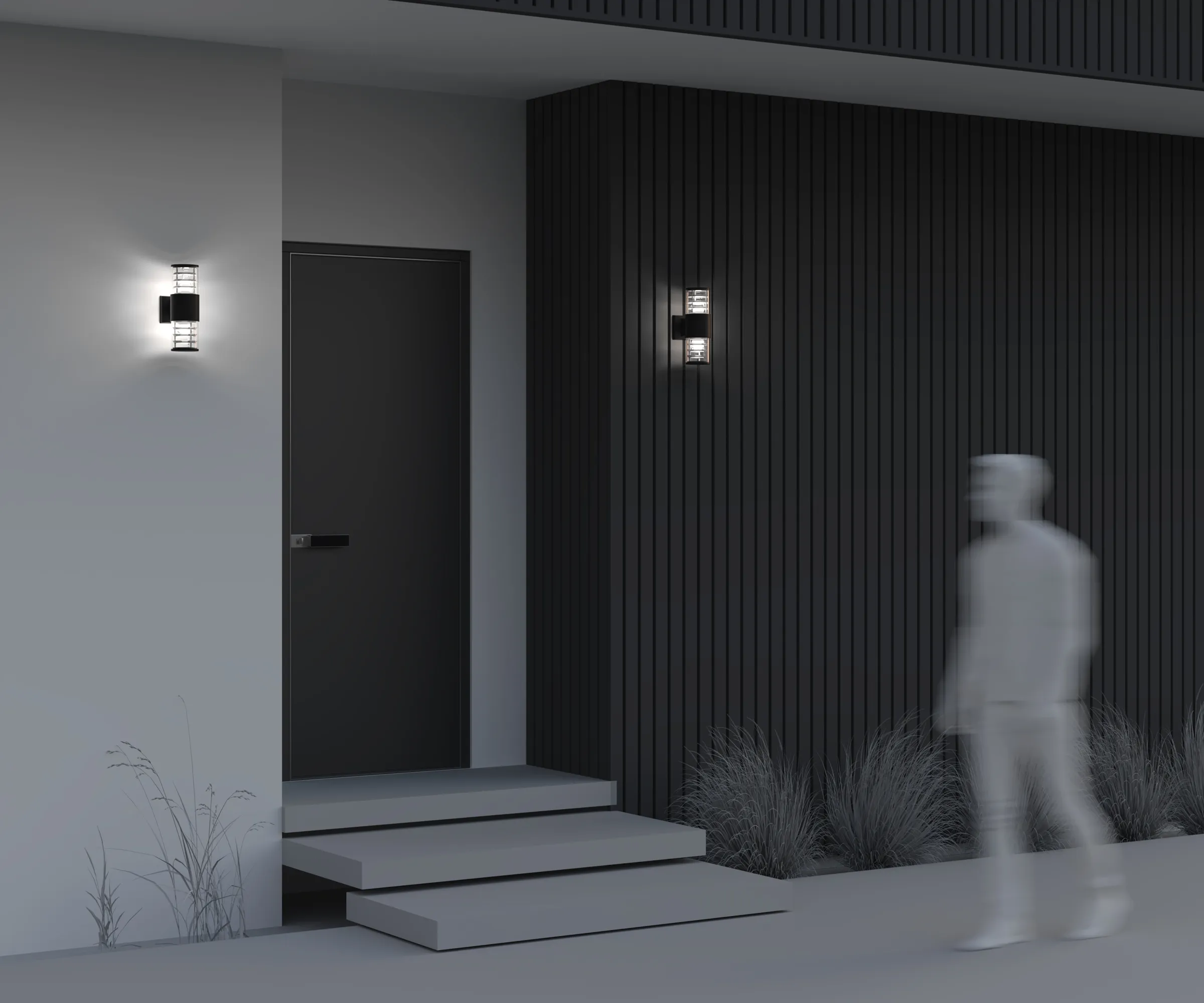 картинка Настенный светильник (бра) Outdoor O576WL-02B