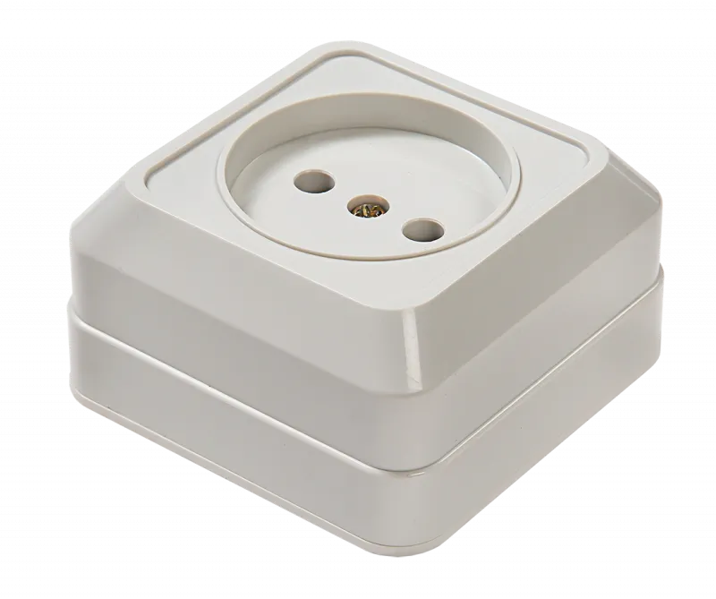 картинка Розетка одинарная BOLLETO белая накладная 7022 IN HOME