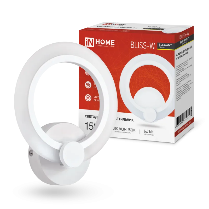 картинка Светильник светодиодный ELEGANT BLISS-W 15Вт 230В 3000-6500K 1200Лм STEP COLOR белый IN HOME
