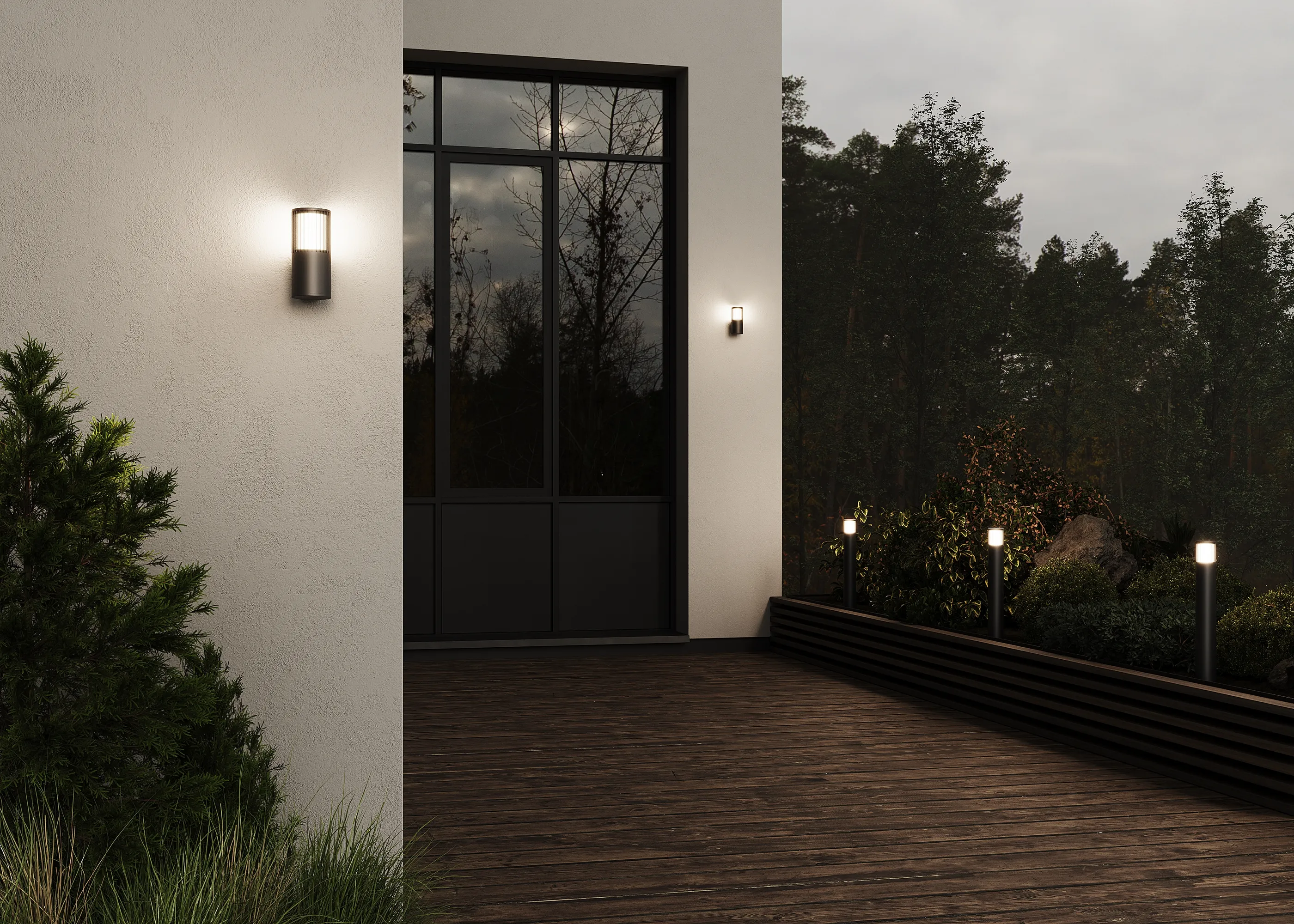 картинка Настенный светильник (бра) Outdoor O492WL-01GF