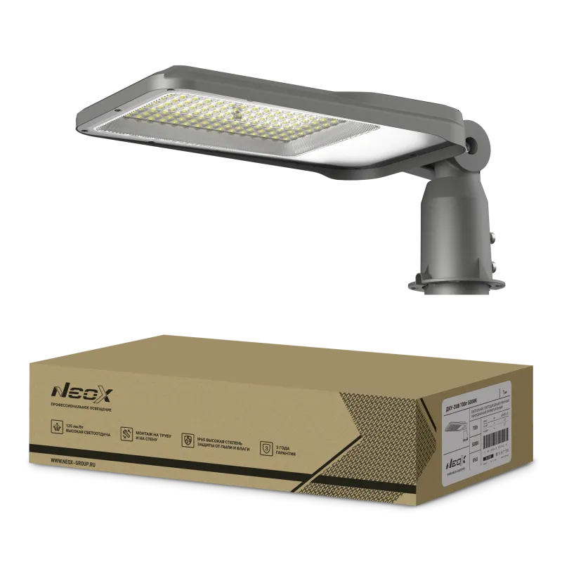 картинка Светильник уличный линзованный светодиодный ДКУ-2UB 70Вт 230В 5000К 8750Лм 125лм/Вт универсальный IP65 NEOX