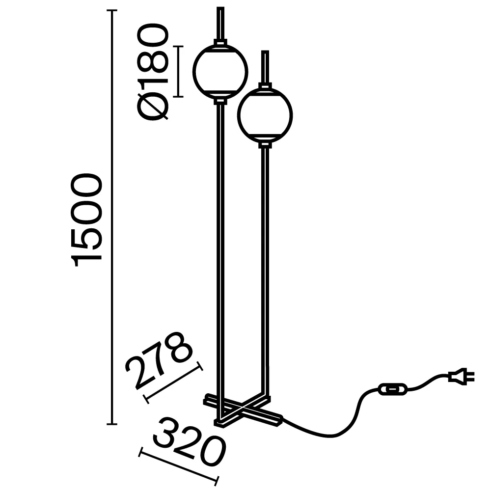 картинка Напольный светильник (торшер) Maytoni Z020FL-L12BK