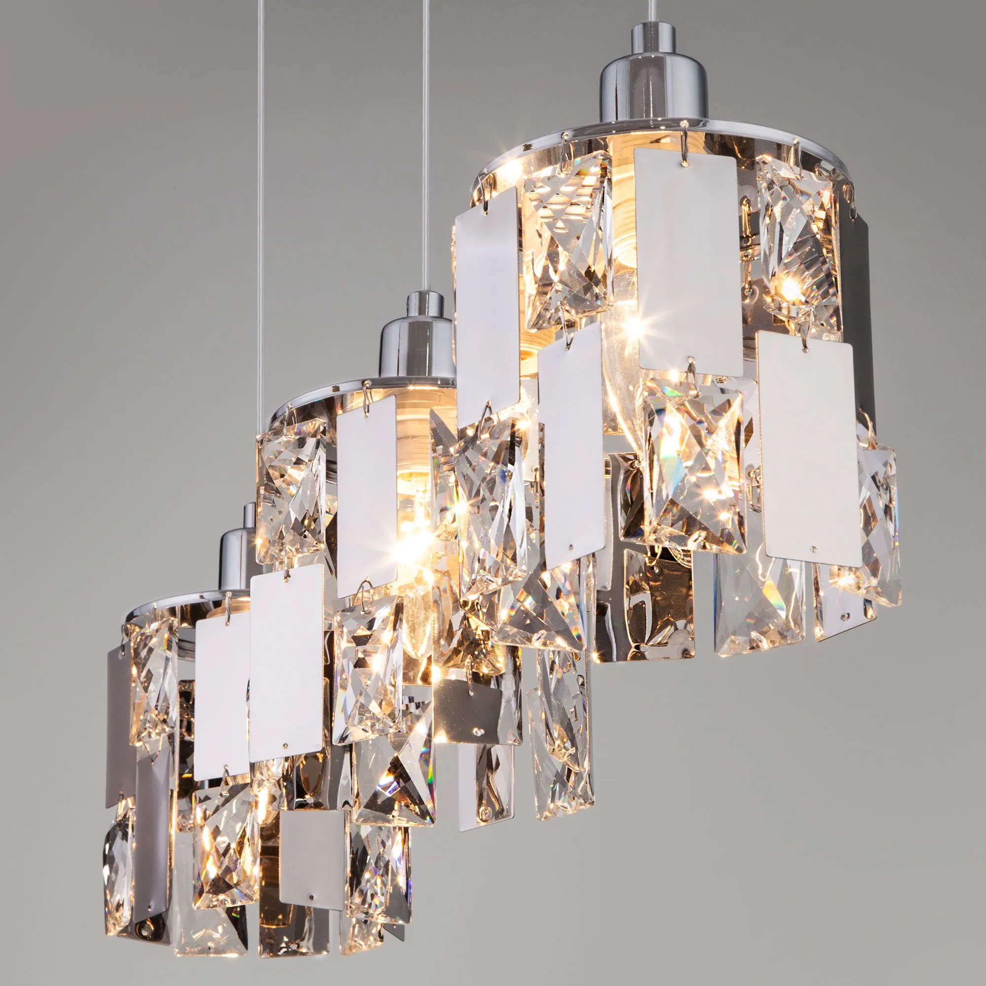 картинка Подвесной светильник с хрусталем 50101/3 хром