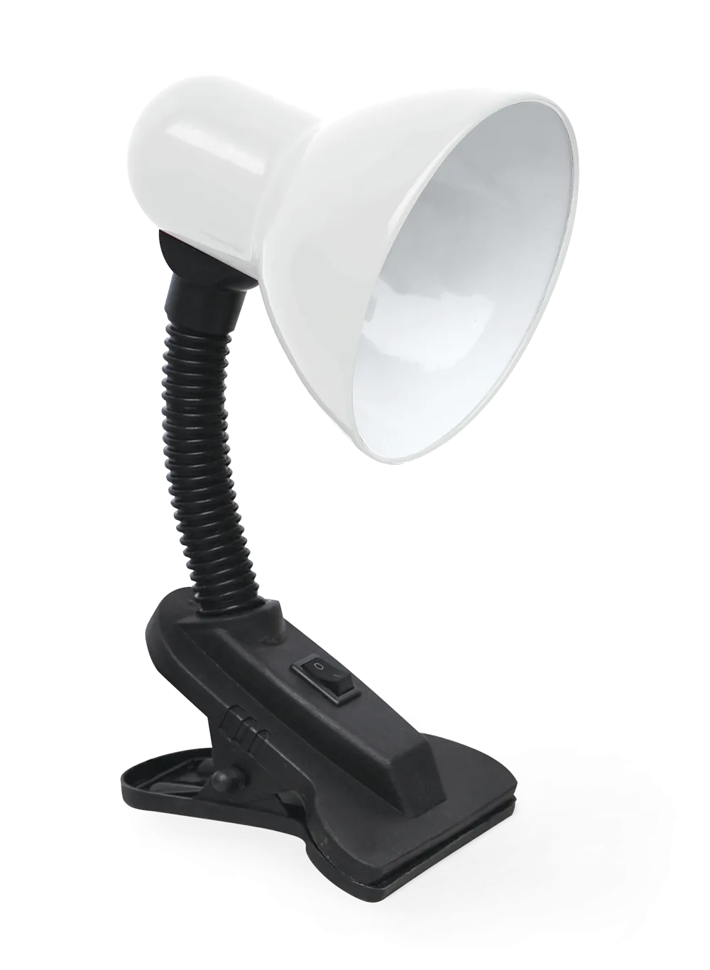 картинка Светильник настольный под лампу на прищепке СНП 21Б-E27 230В БЕЛЫЙ (с подвесом) IN HOME