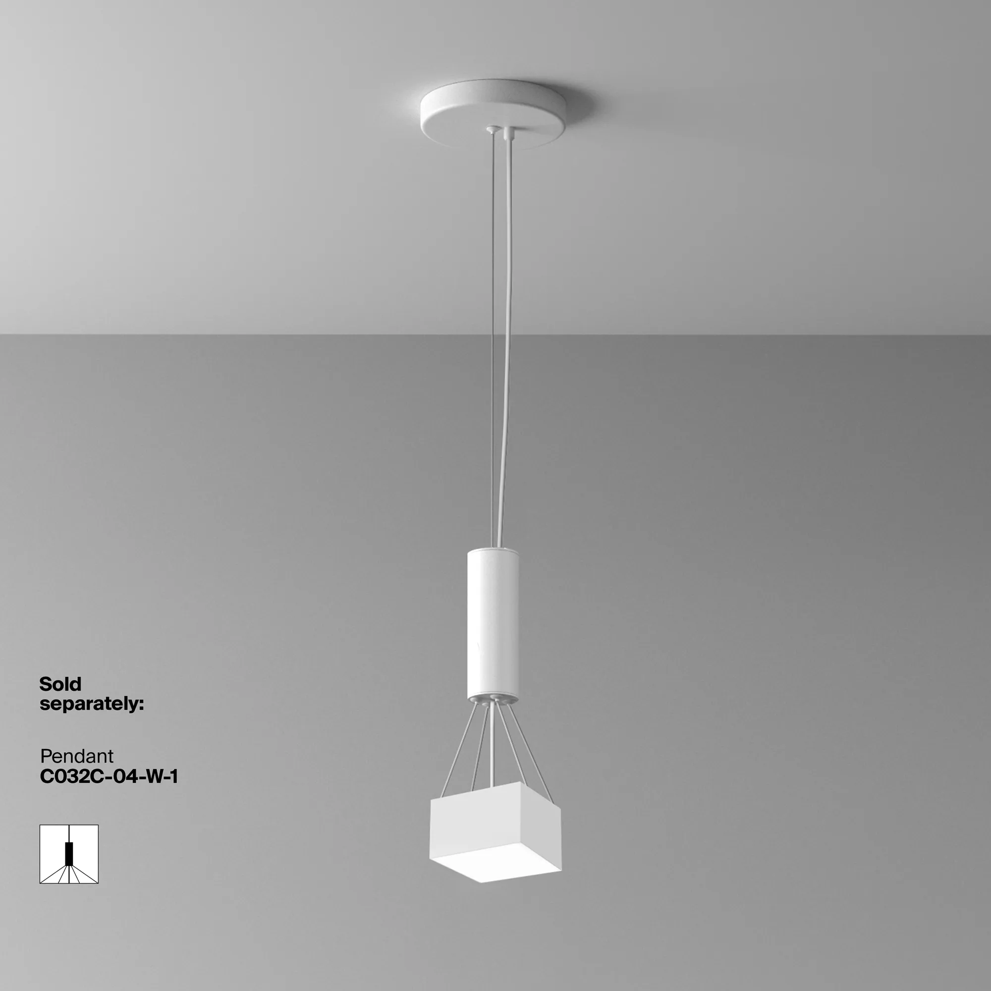 картинка Потолочный светильник Technical C032CL-12W4K-SQ-W