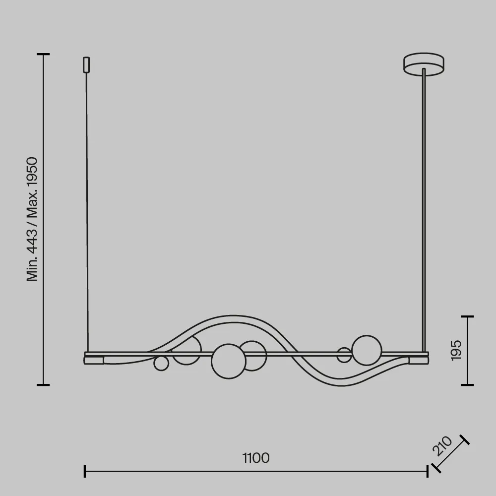 картинка Подвесной светильник Maytoni MOD289PL-L13BS3K