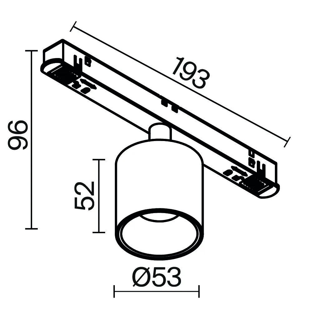 картинка Трековый светильник Technical TR132-4-7W-DS-B