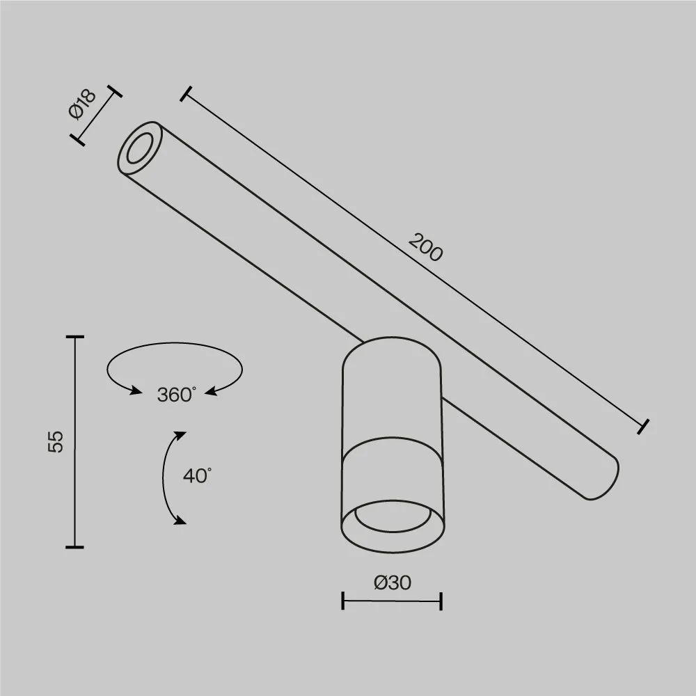картинка Светильник Technical C103CL-5W3-6K-B