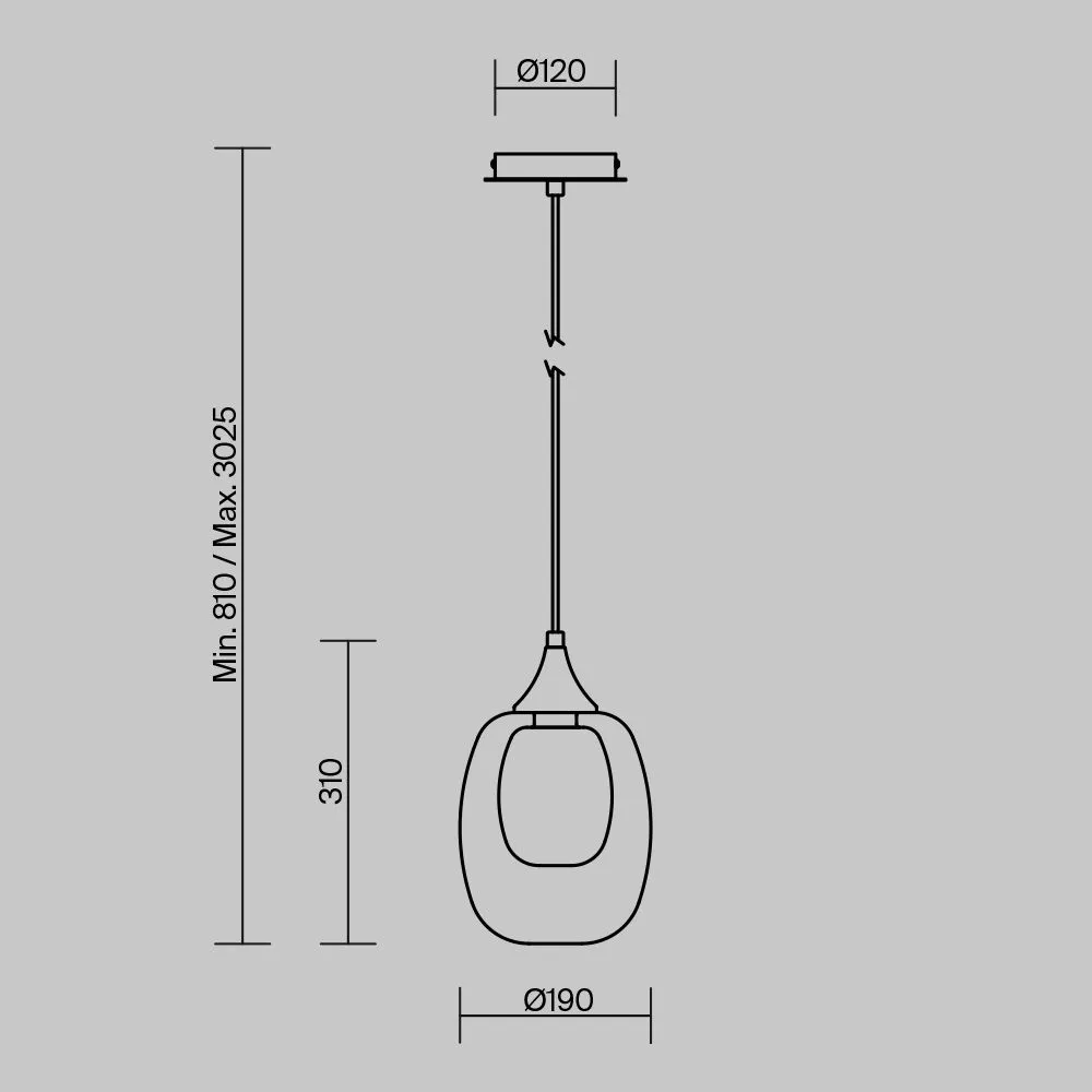 картинка Подвесной светильник Maytoni MOD016PL-01BS1