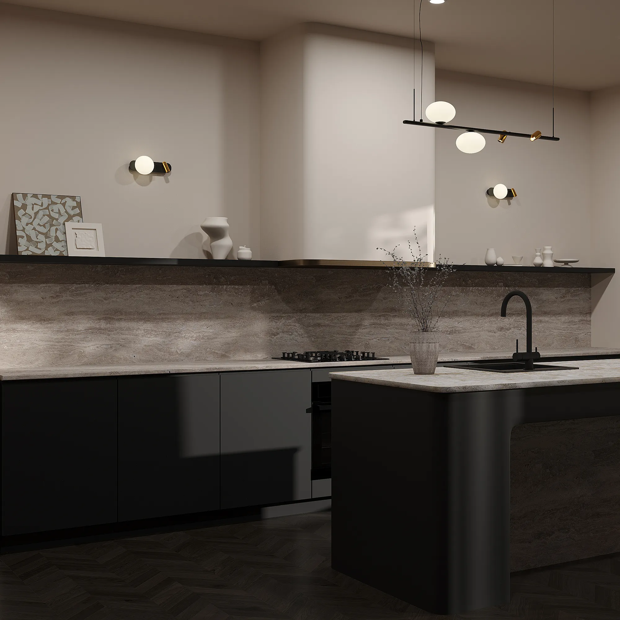 картинка Подвесной светильник Maytoni MOD350PL-02BBS