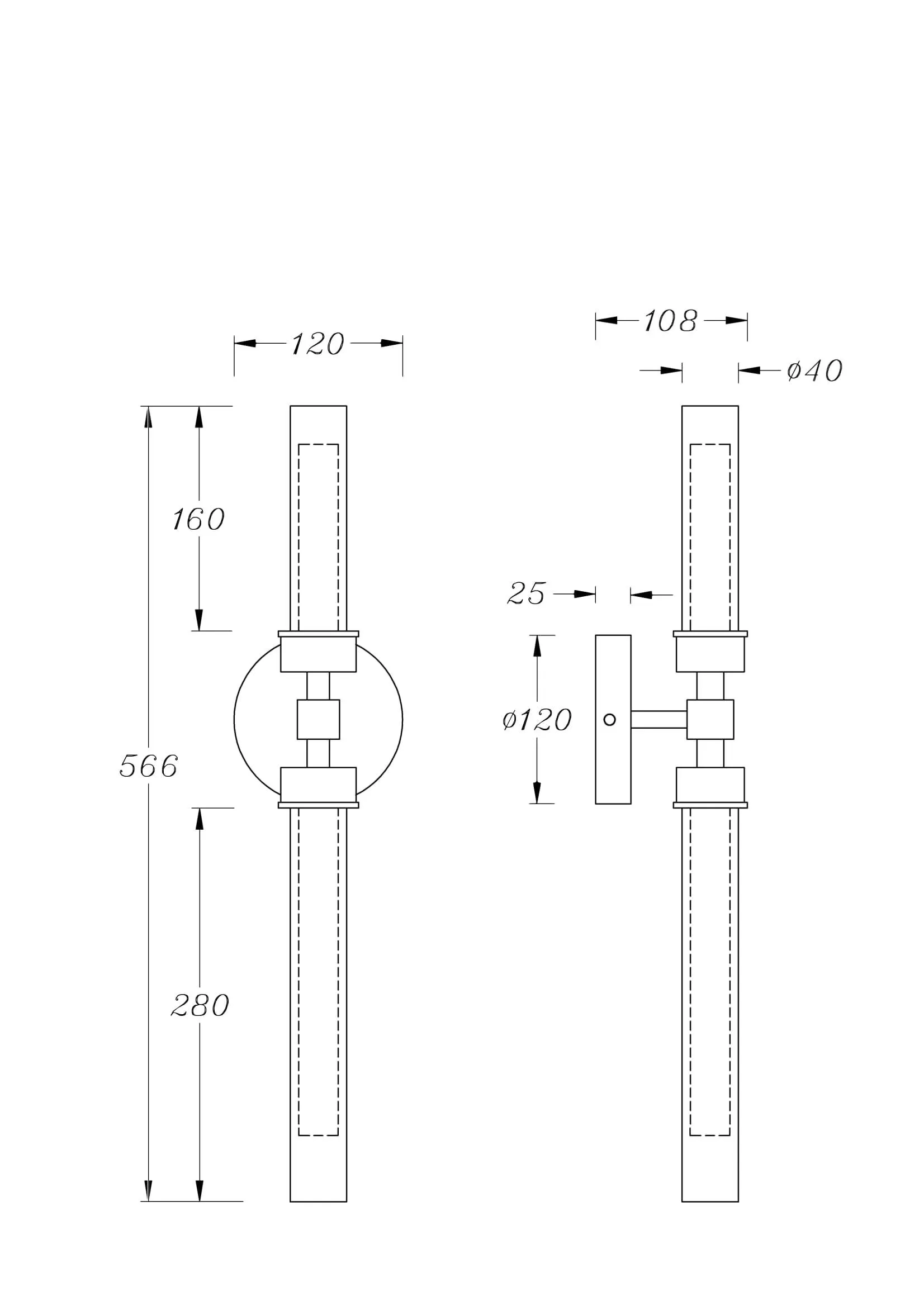 картинка Настенный светильник (бра) Maytoni MOD116WL-L7B3K