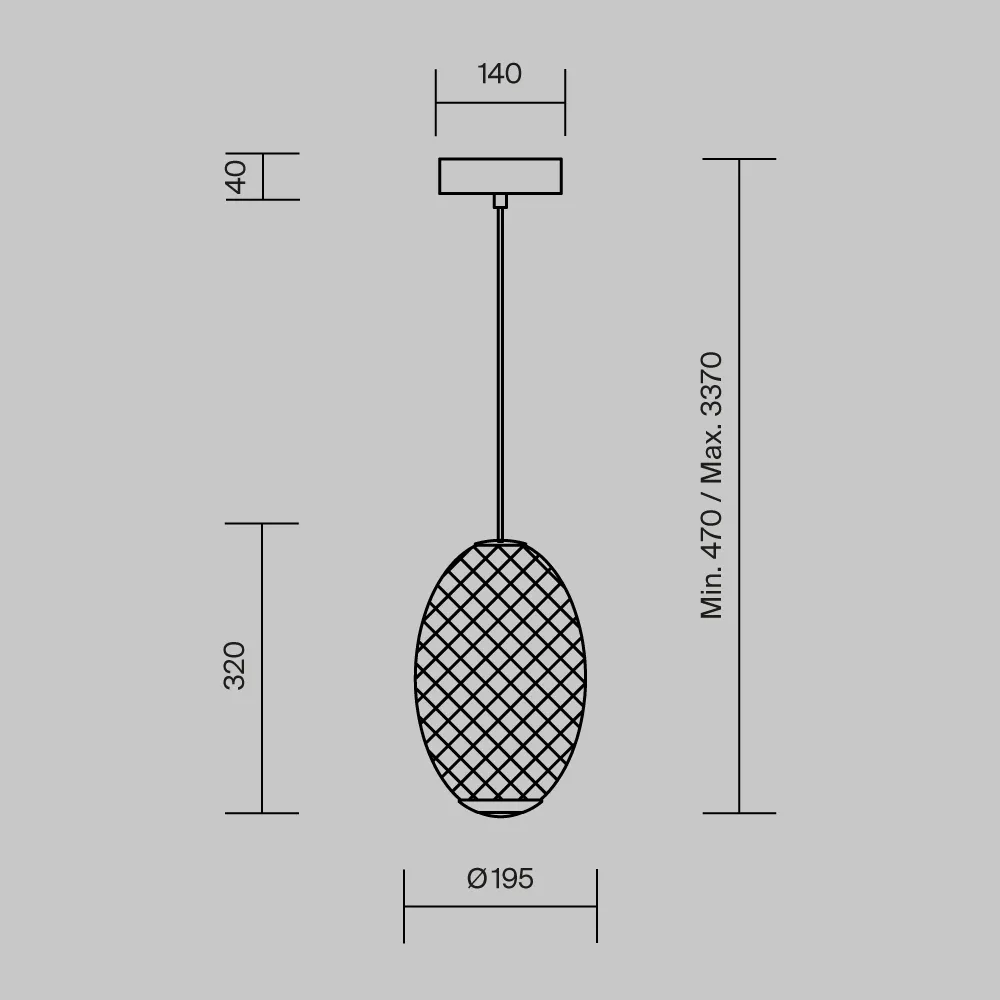 картинка Подвесной светильник Maytoni MOD397PL-L14B3K