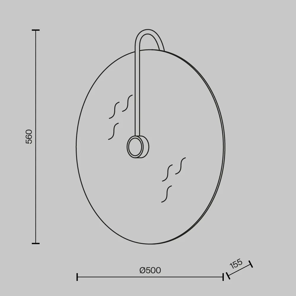 картинка Настенный светильник (бра) Maytoni MOD305WL-03B