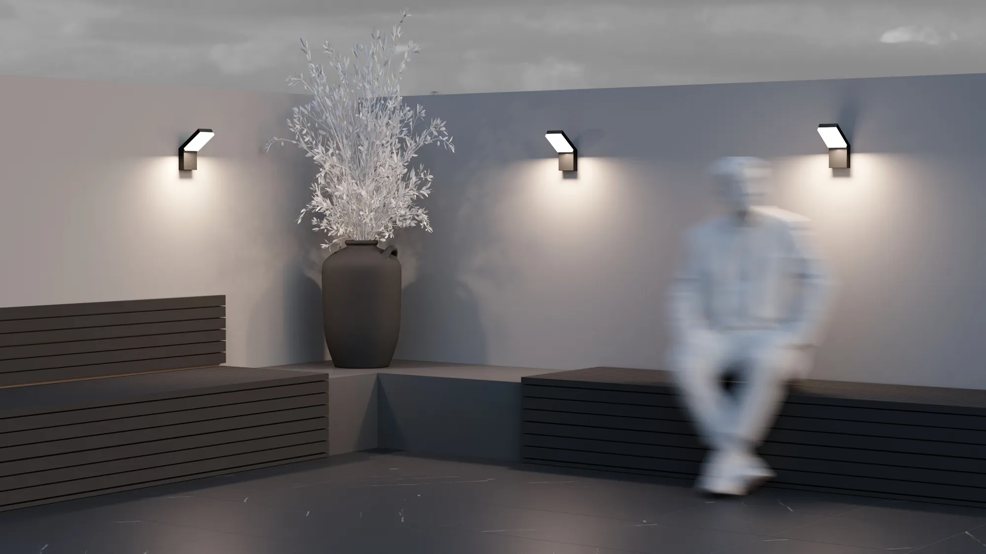 картинка Настенный светильник (бра) Outdoor O595WL-L12B3K