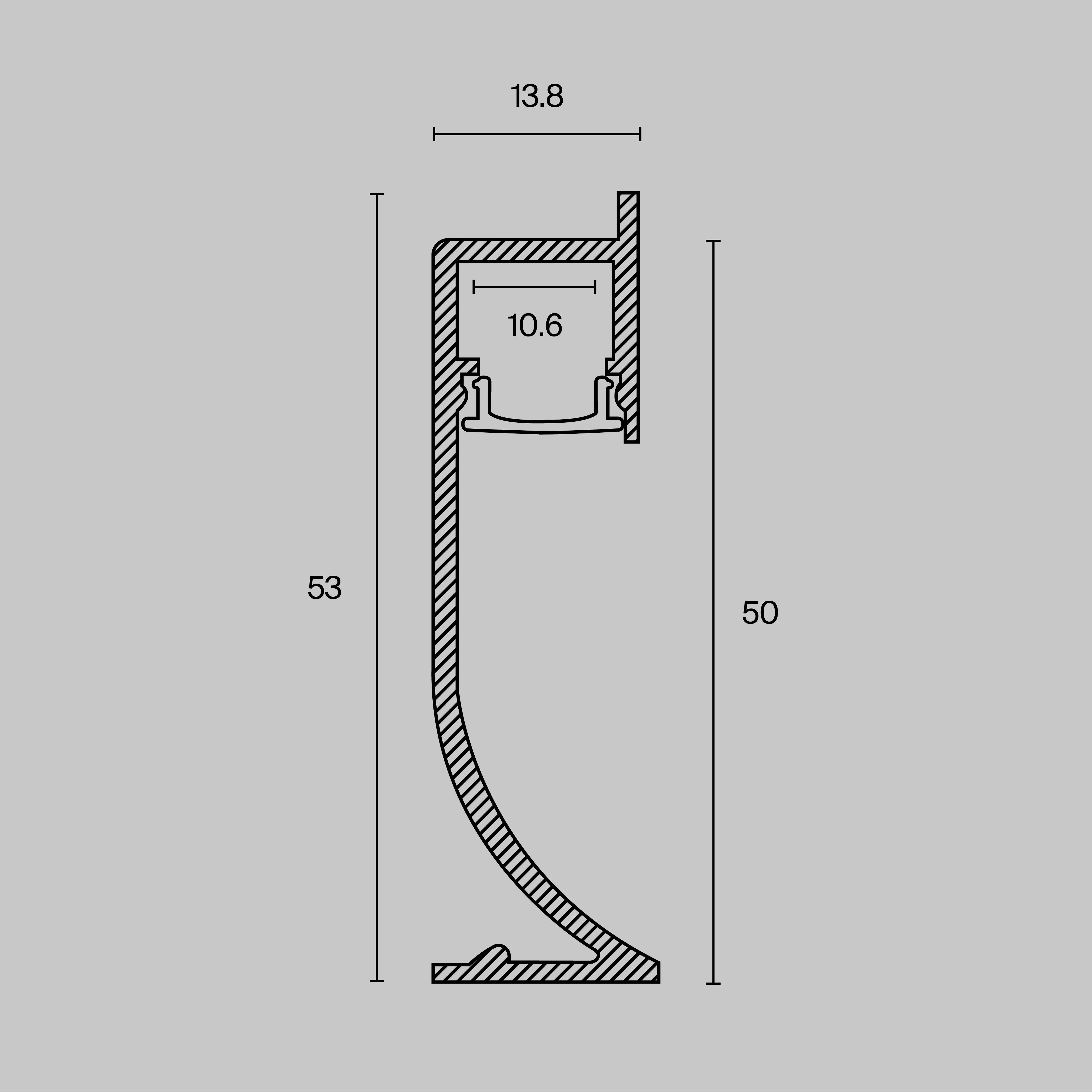 картинка Профиль Led Strip ALM-5314-B-2M