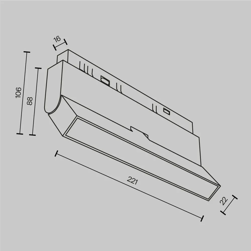картинка Трековый светильник Technical TR036-2-12W2.7K-B