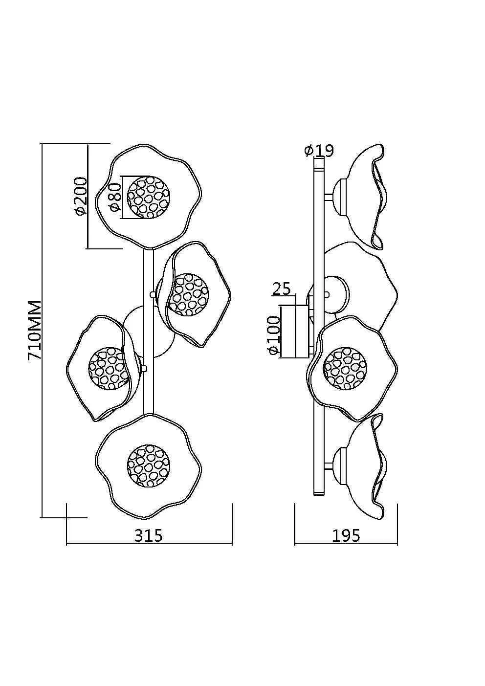 картинка Настенный светильник (бра) Maytoni MOD207WL-04BS