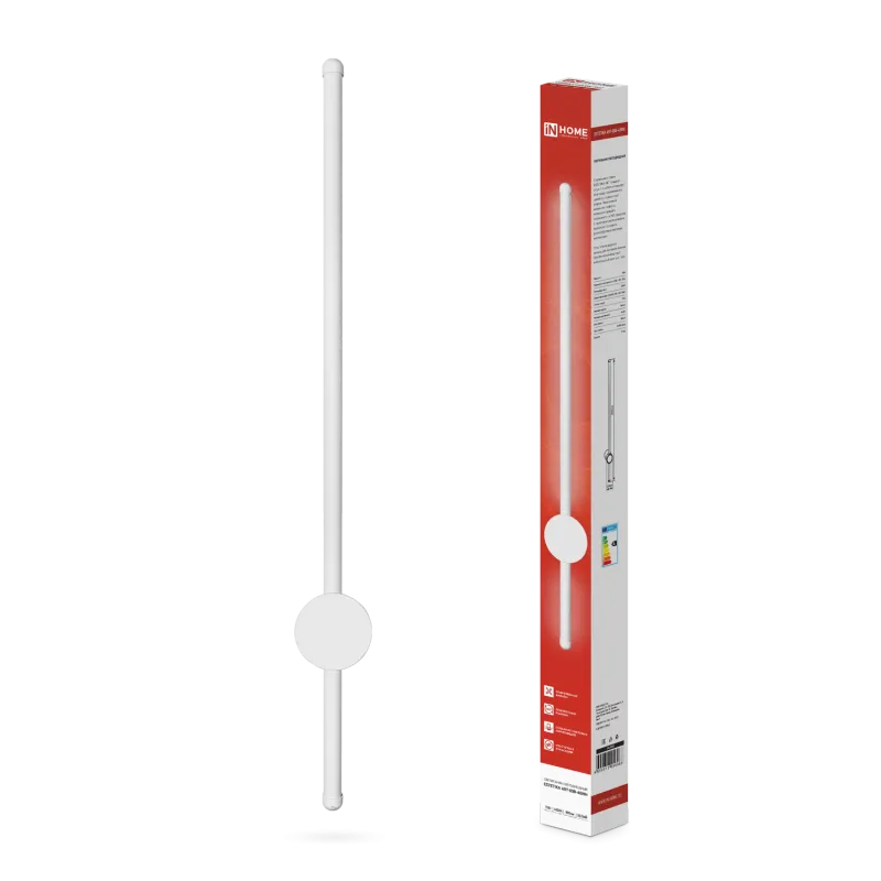 картинка Светильник светодиодный ESTETIKA ART-80B-40WH 15Вт 230В 4000K 1050Лм 800х60x98 белый IN HOME
