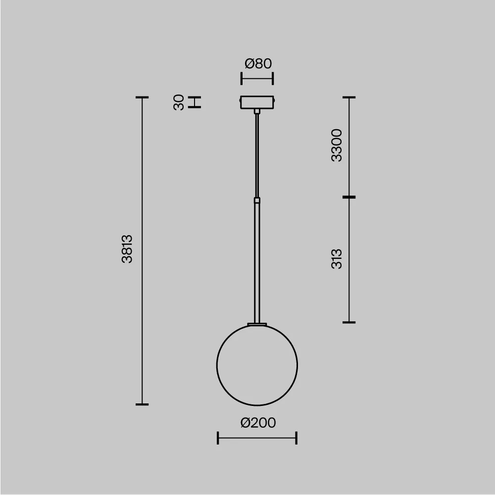 картинка Подвесной светильник Maytoni MOD172PL-01B