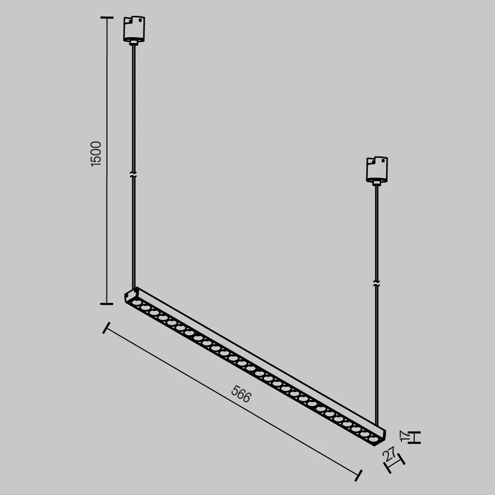 картинка Трековый подвесной светильник Technical TR169-1-26W3K-M-B