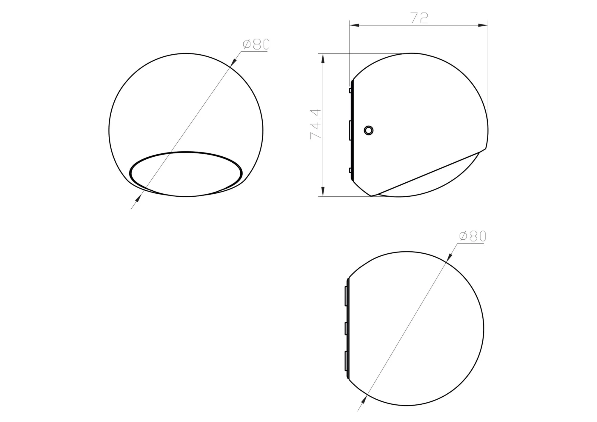 картинка Настенный светильник (бра) Outdoor O032WL-L3W3K