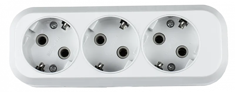 картинка Колодка УЗ-3-GRAND трехместная с заземлением 5130 IN HOME