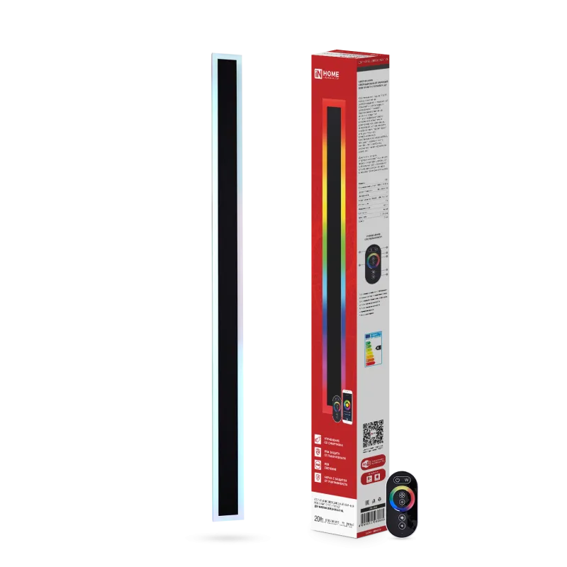 картинка Светильник уличный светодиодный ДБУ MARS60-20RGB-SMART-ВL 20Вт 600x80 с пультом ДУ IP54 черный IN HOME