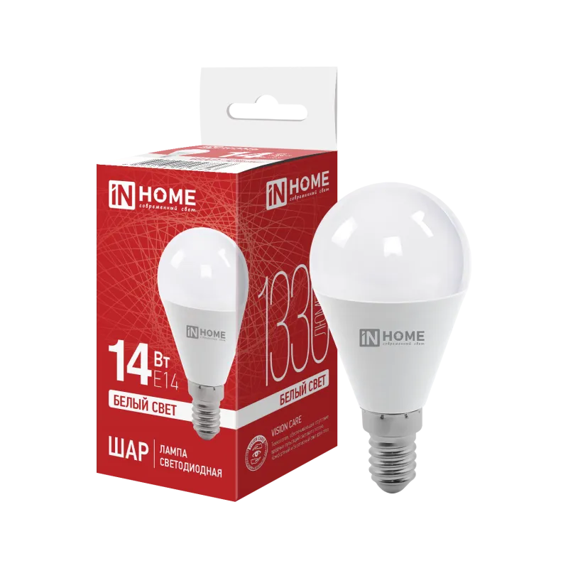 картинка Лампа светодиодная LED-ШАР-VC 14Вт 230В E14 4000K 1330Лм IN HOME