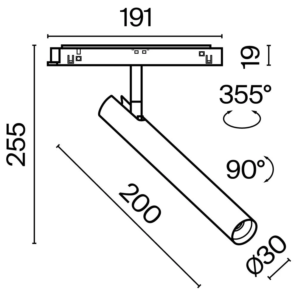 картинка Трековый светильник Technical TR141-2-6W3K-M-BS