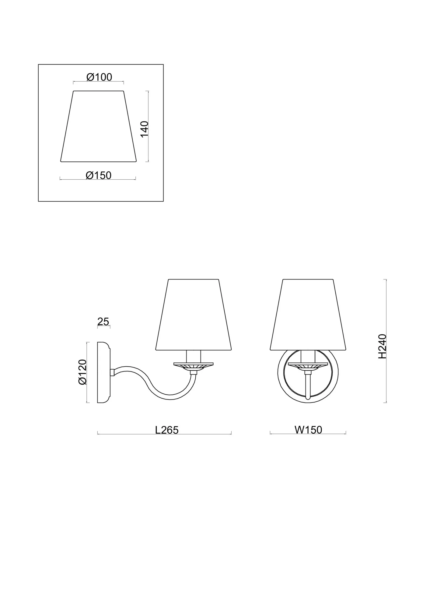 картинка Настенный светильник (бра) Freya FR2027WL-01N