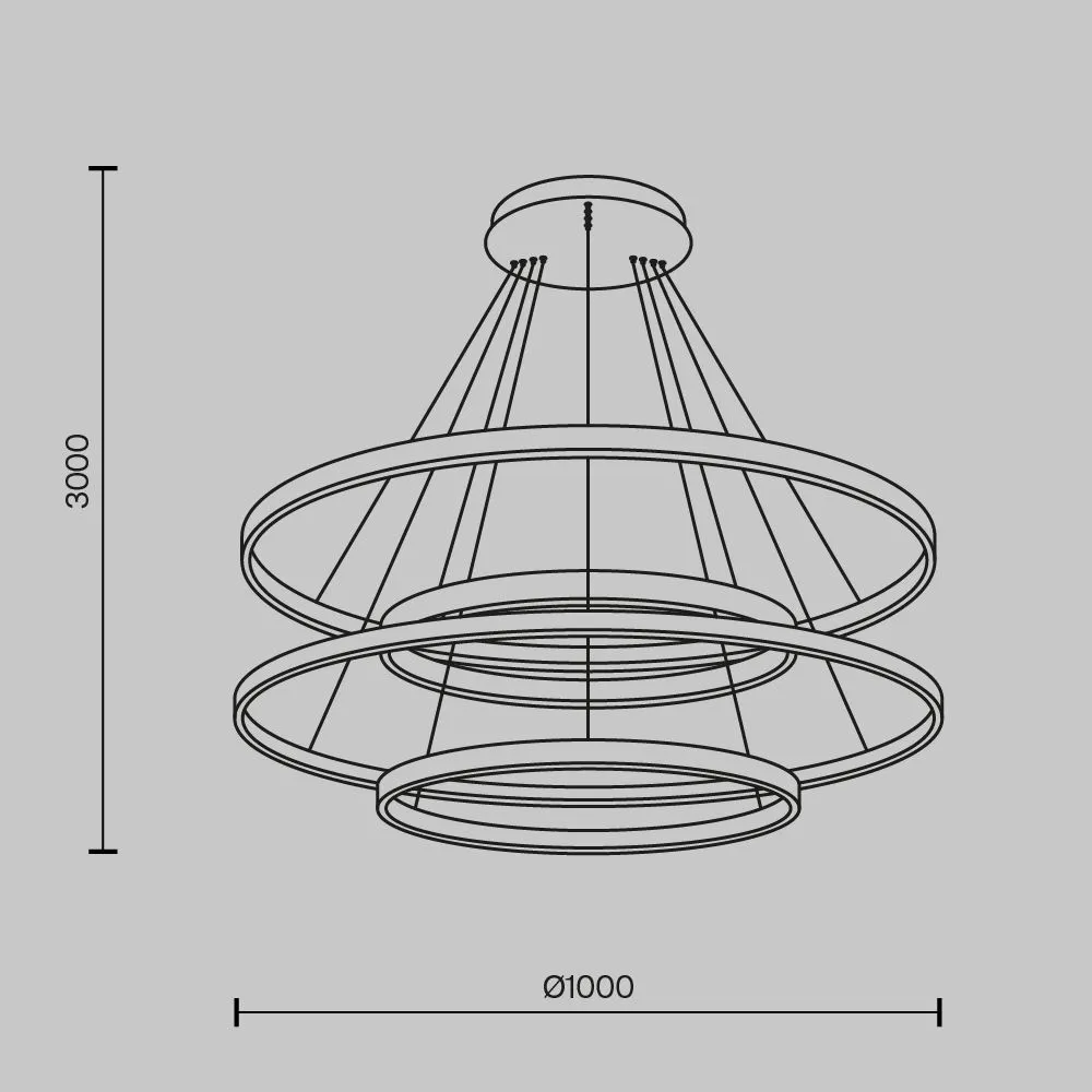 картинка Подвесной светильник Maytoni MOD058PL-L174BK