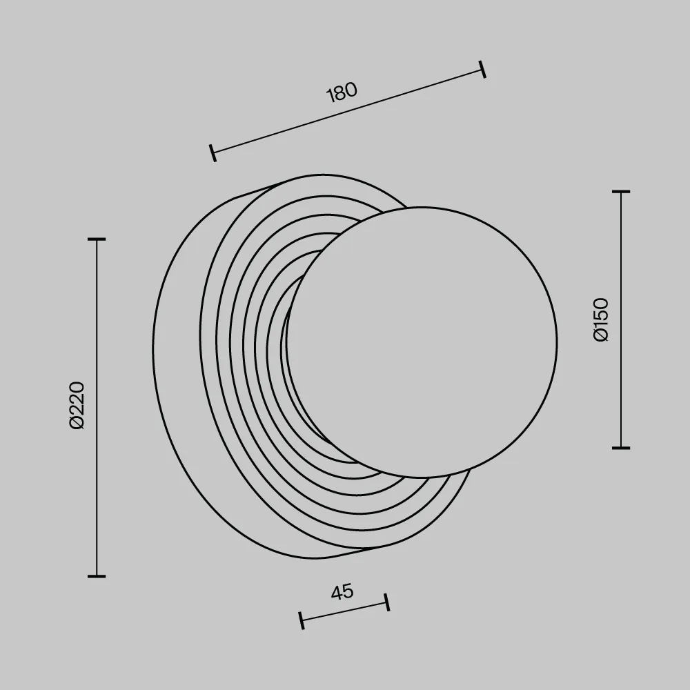 картинка Настенный светильник (бра) Maytoni MOD403WL-01BG