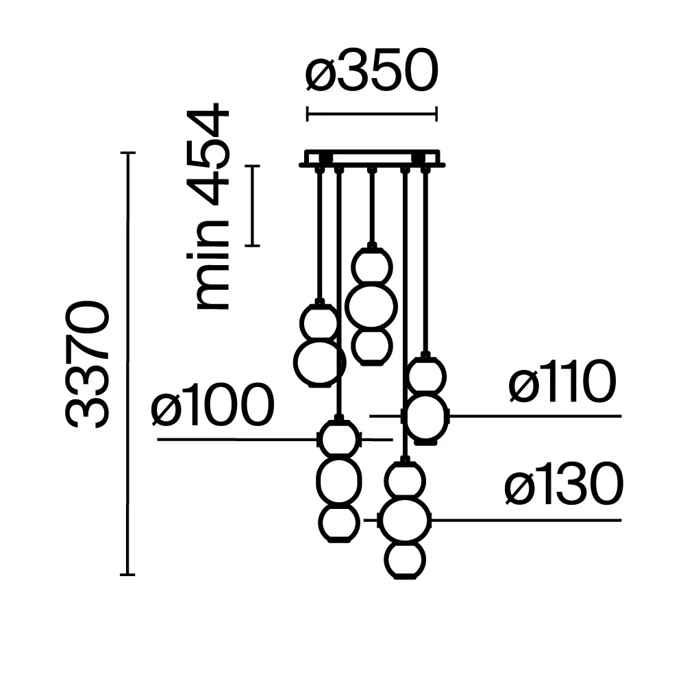картинка Подвесной светильник Maytoni MOD273PL-L80CH3K