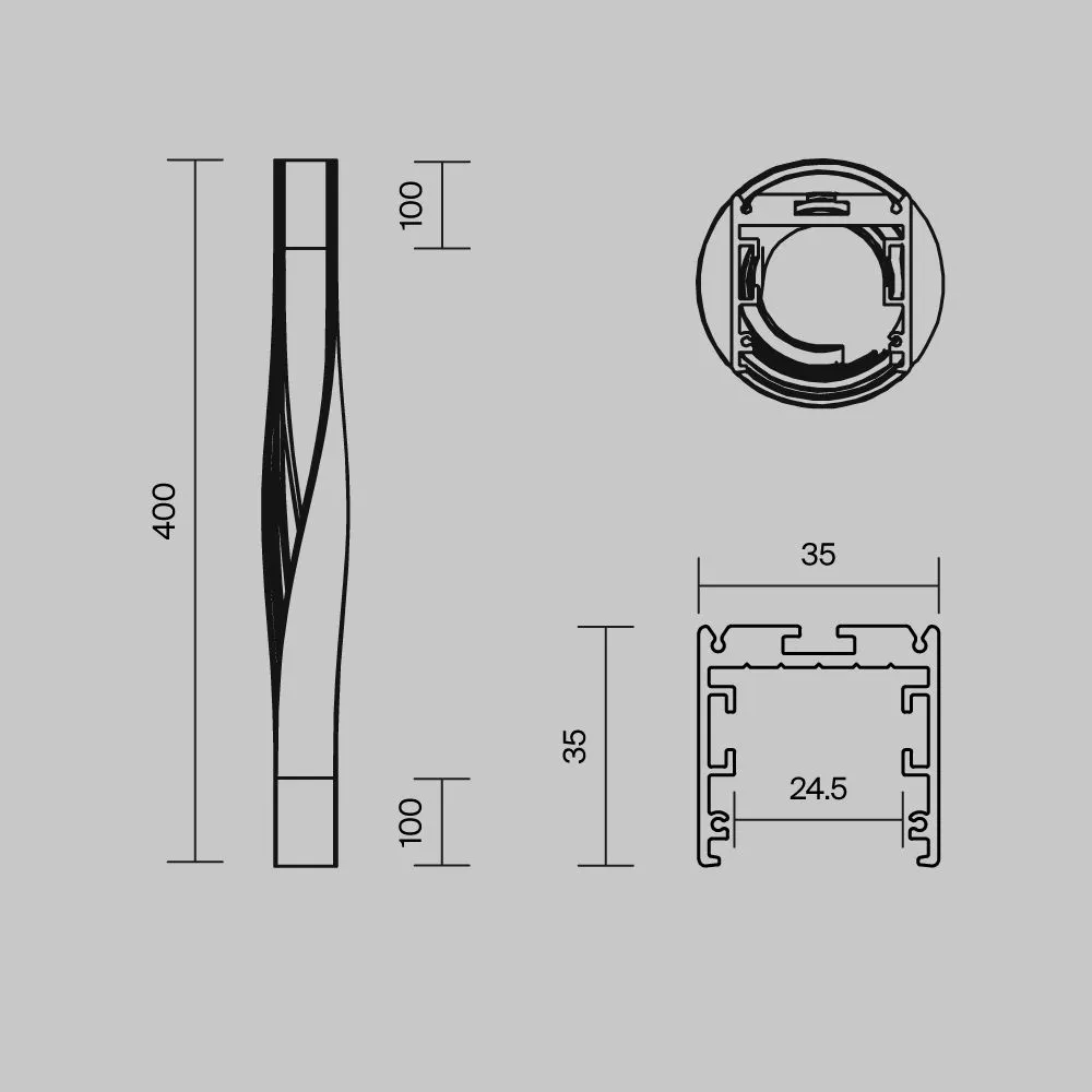 картинка Профиль Led Strip ALM-3535R-B-TR-90°-0.4M