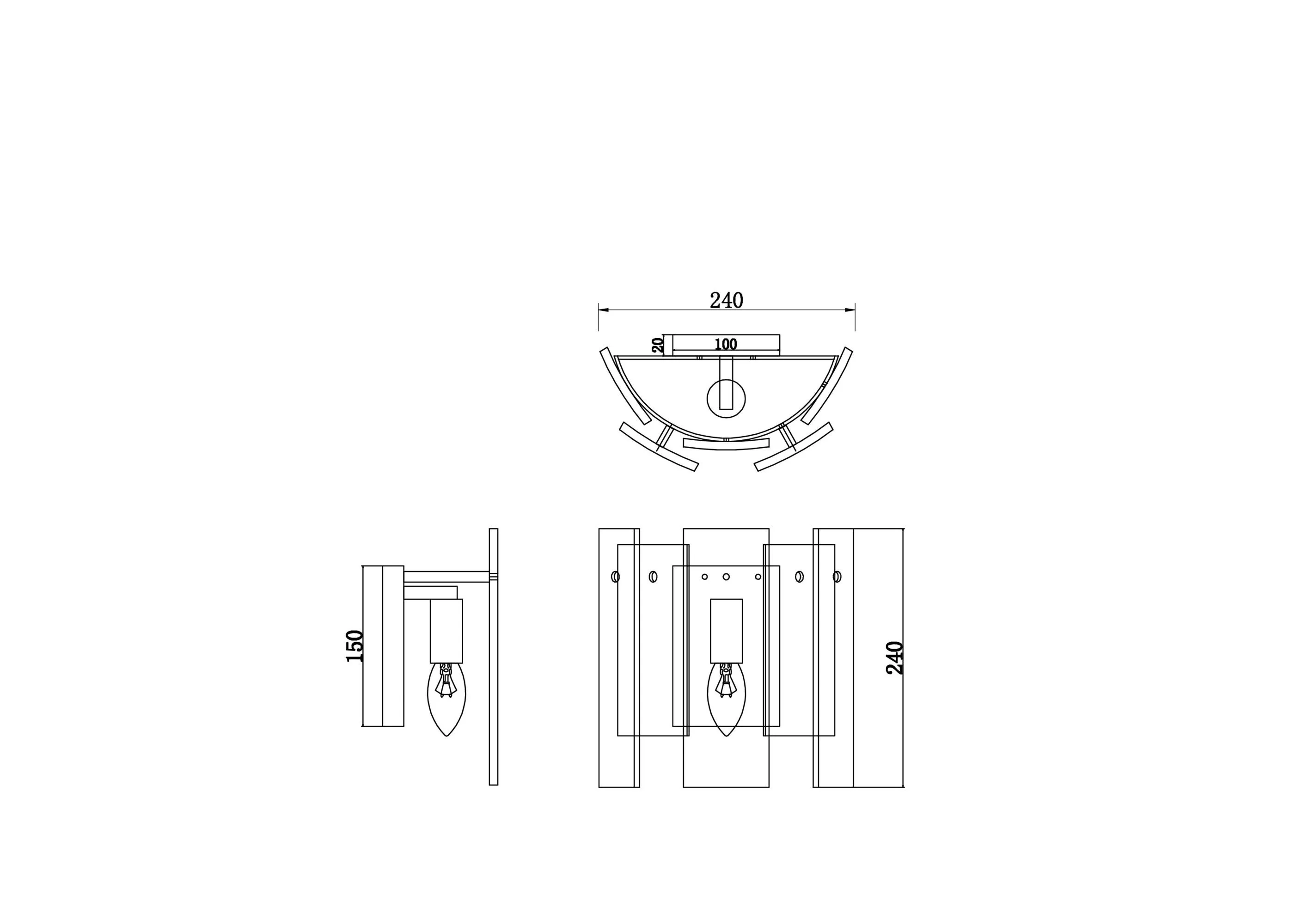картинка Настенный светильник (бра) Freya FR5198WL-01BS