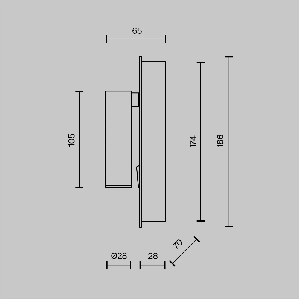 картинка Настенный светильник (бра) Technical C041WL-L3W3K