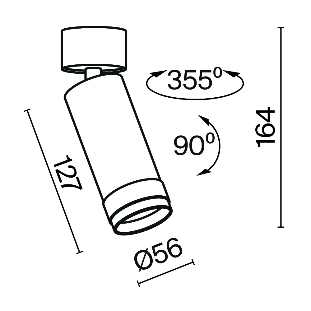 картинка Потолочный светильник Technical C055CL-L12W3K-Z-B