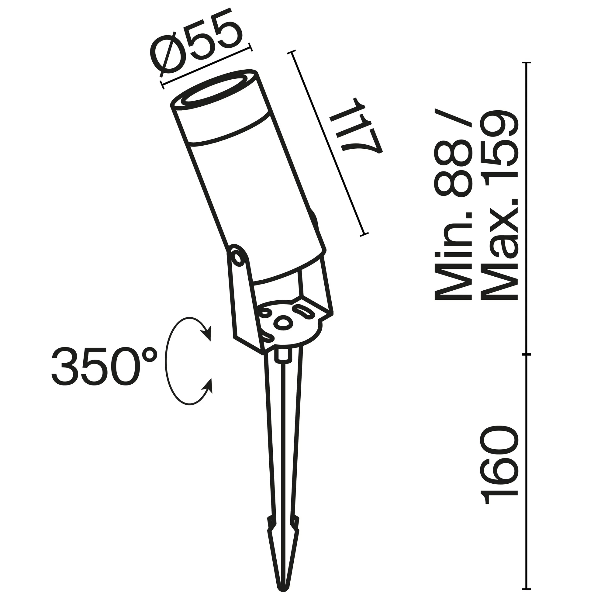 картинка Ландшафтный светильник Outdoor O050FL-L5GF3K