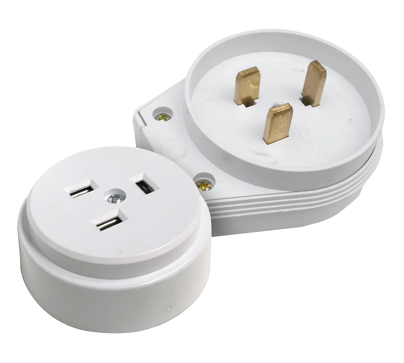 картинка Разъем печной РШ/ВШ 32А 250В пластиковый накладной белый 9123 IN HOME