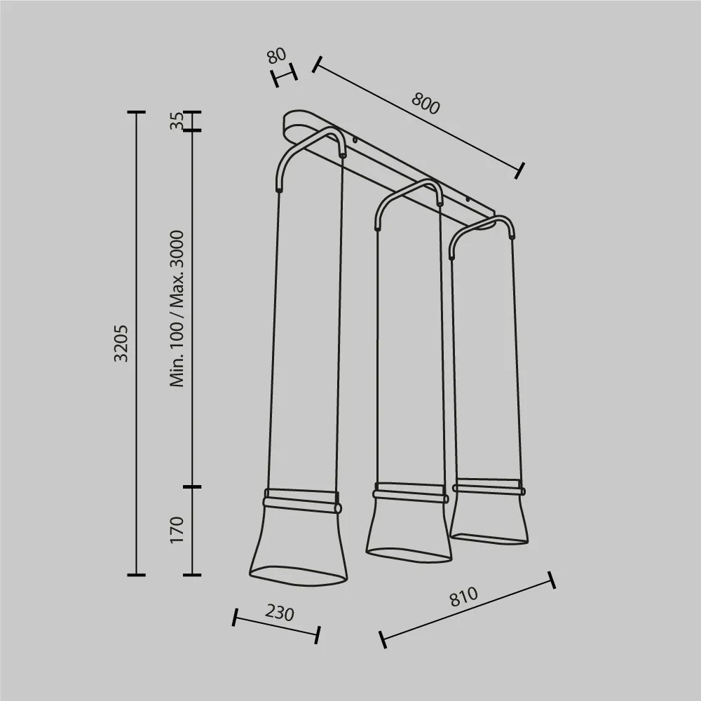 картинка Подвесной светильник Maytoni MOD170PL-L24BS3K