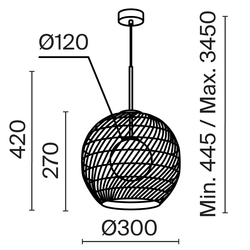 картинка Подвесной светильник Maytoni MOD204PL-01BG1