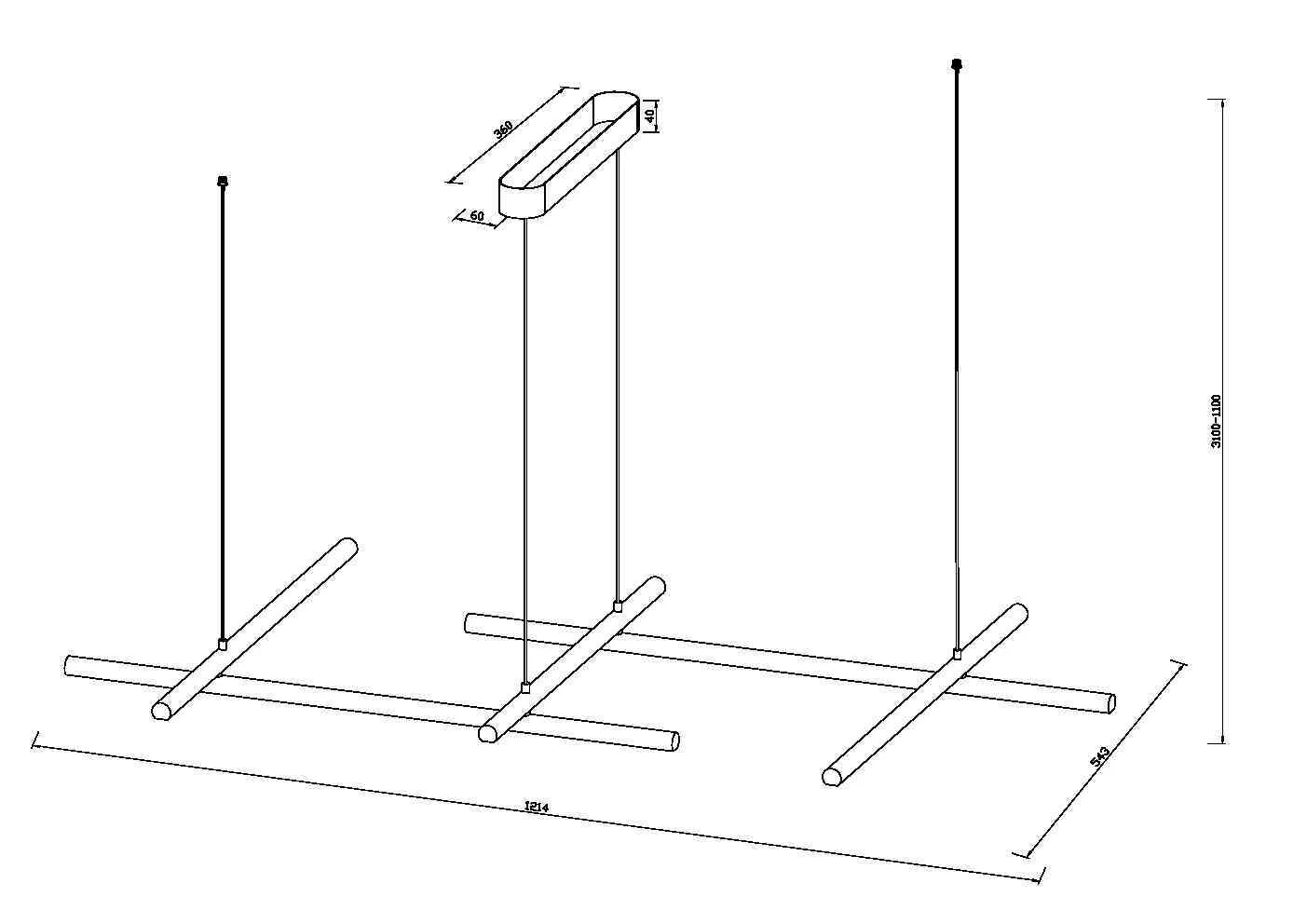картинка Подвесной светильник Maytoni MOD278PL-L50G3K