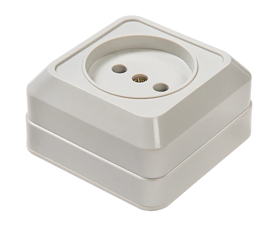 картинка Розетка одинарная BOLLETO белая накладная 7022 IN HOME