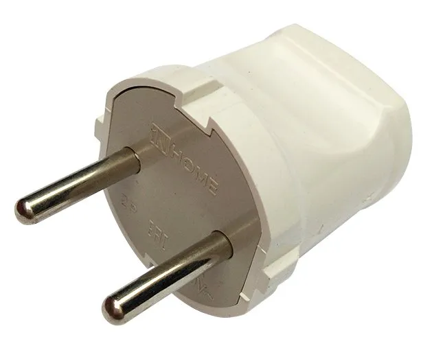 картинка Вилка прямая 10А белая 4142 IN HOME