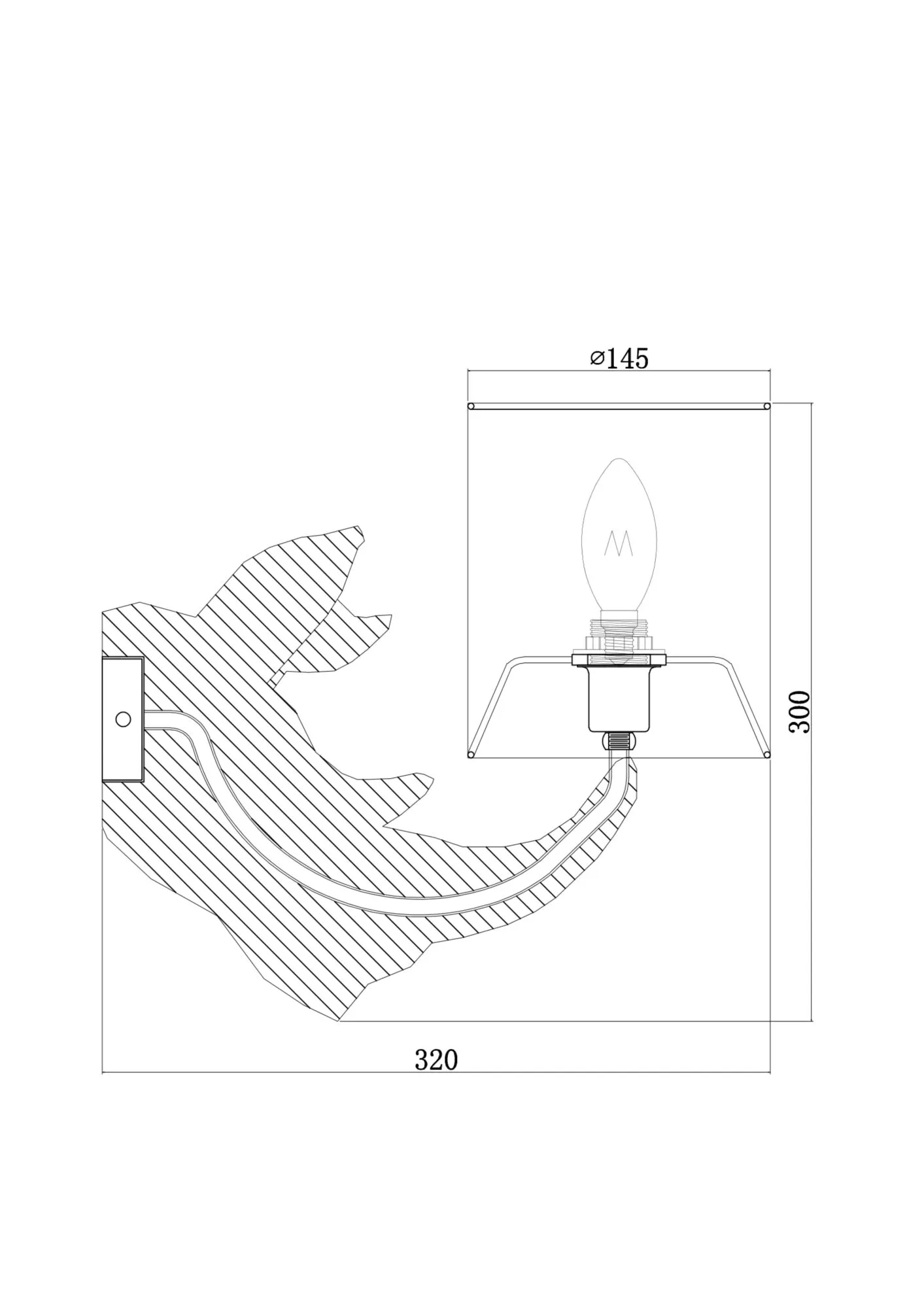 картинка Настенный светильник (бра) Maytoni MOD470WL-01W