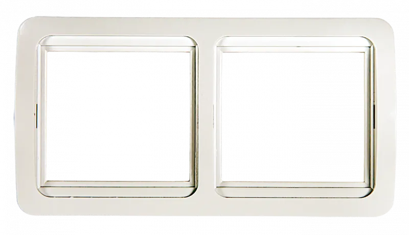 картинка Рамка двойная горизонтальная CLASSICO белая 2302H IN HOME