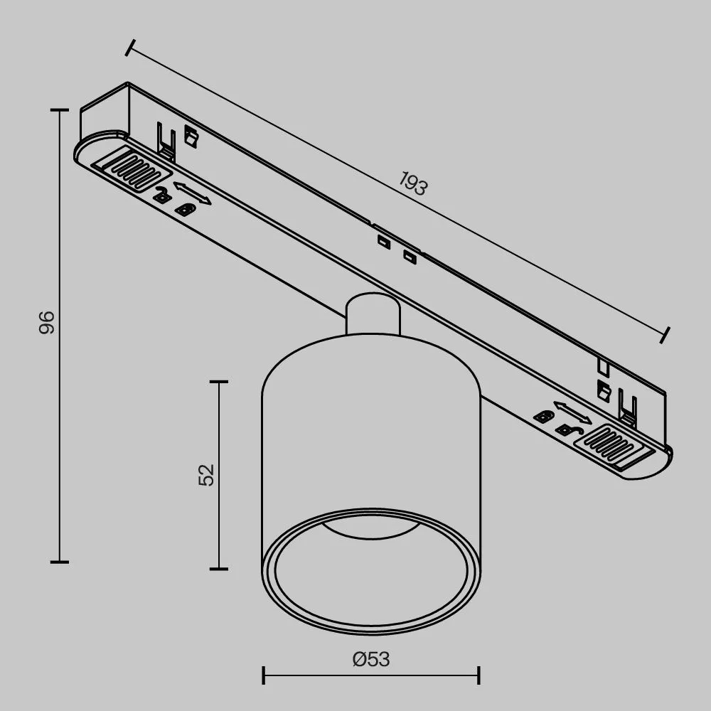 картинка Трековый светильник Technical TR132-4-7W-DS-B